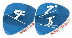 logo sci alpino combinata nordica EYOF2023, alpine skiing, nordic combined,EYOF2023